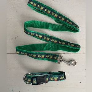 Bob Marley Jamaica music reggae superstar green set collar small leash pet dog 2